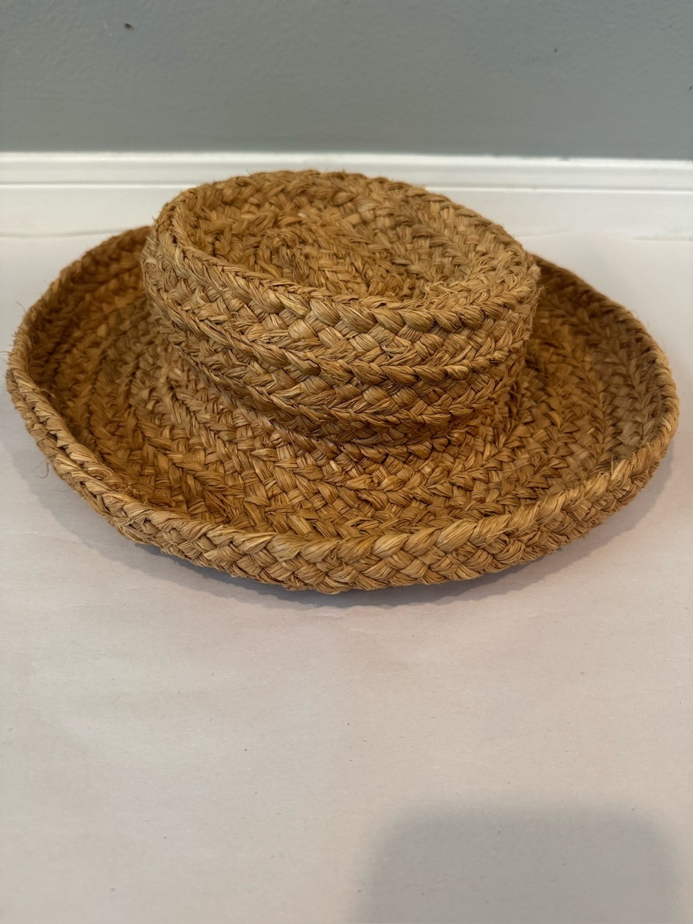 Helen Kaminski Straw Sun Hat Raffi Jute Beachy Wide Brim Summer OS